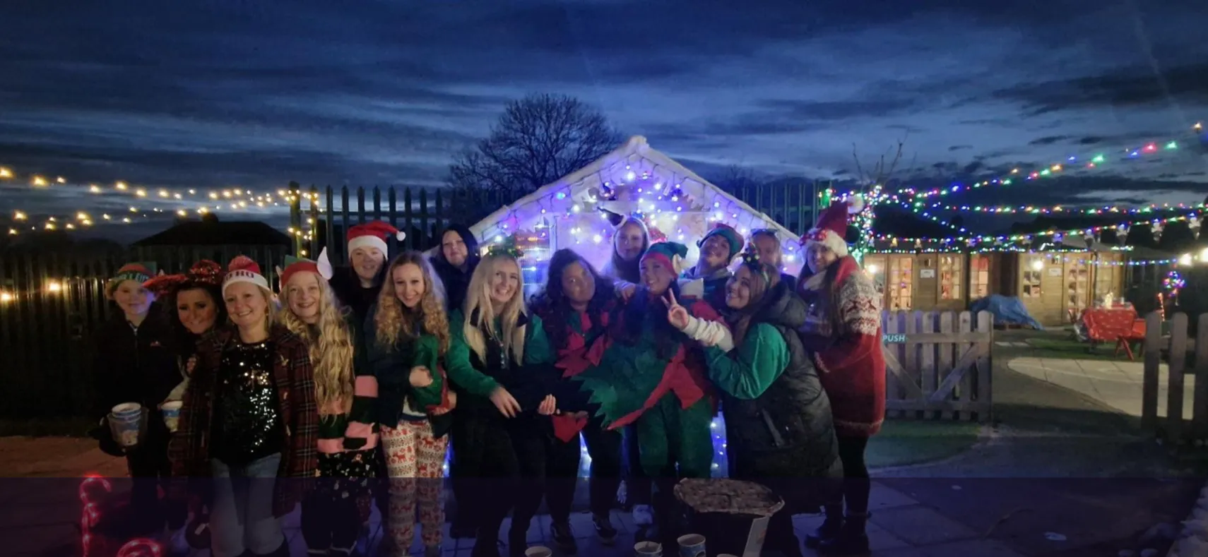 The Ready Steady Go Childcare team together at the nursery Christmas event in Weston-super-Mare