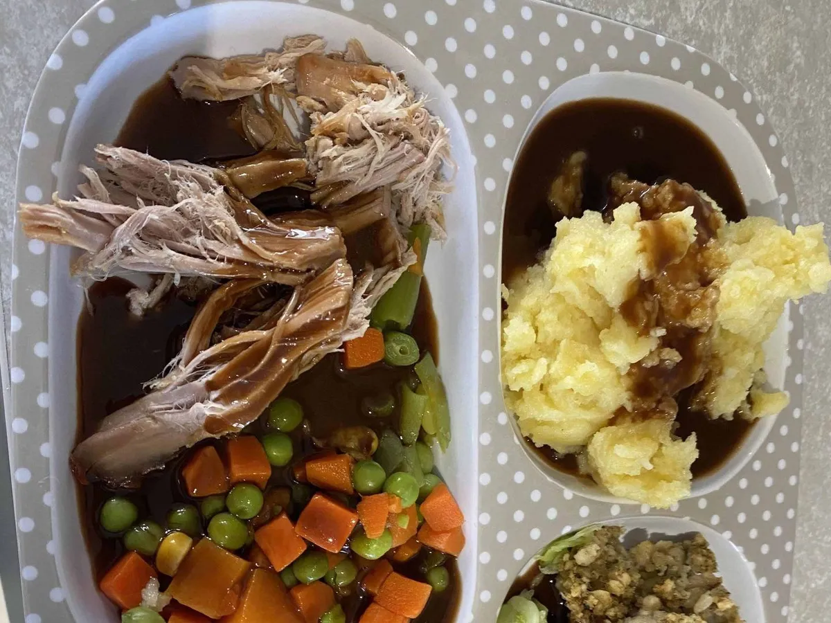 Home cooked roast dinner plated up for a child at Ready Steady Go Childcare Worle